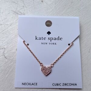 Kate Spade Rose Gold Heart Necklace -NWT